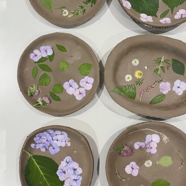 公園の植物でお皿を飾ろう　—秋版―