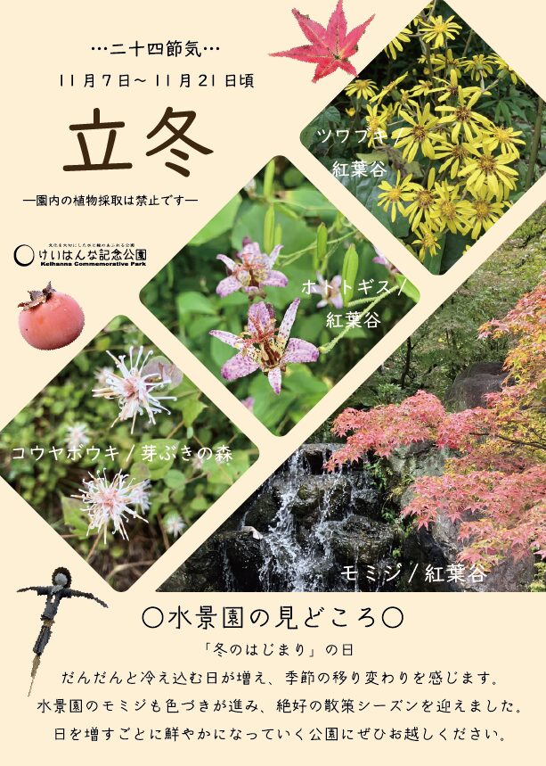 水景園の見どころ　二十四節気・立冬