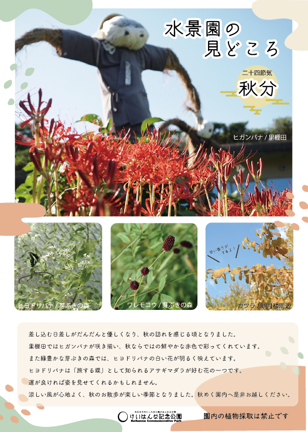 水景園の見どころ　二十四節気・秋分
